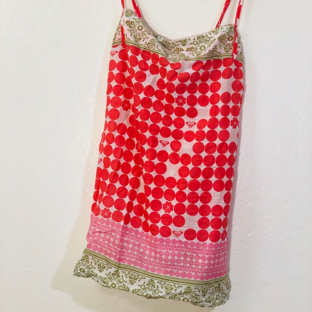 Roxy Spaghetti Strap Red, Pink, and Green Size L